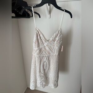 White Sparkly Mini Dress